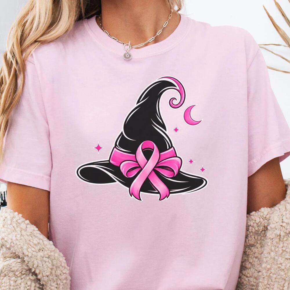 Halloween Shirt, Ribbon Witches Hat Tee, Halloween